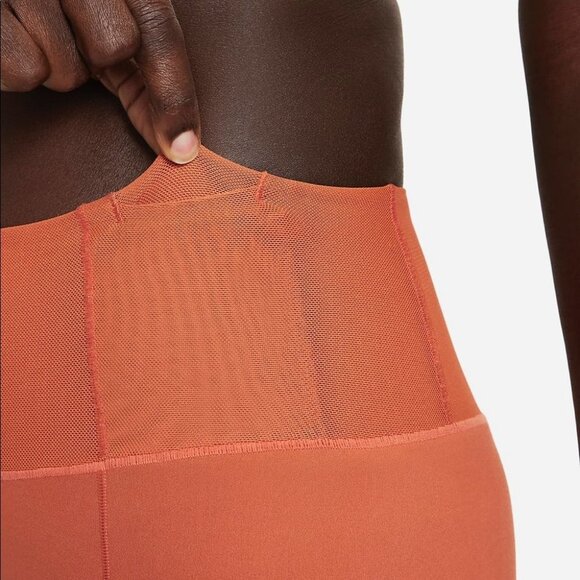 Nike One Luxe Icon Clash High Rise Orange Leggings Crop Size Small 2021 Athletic - Picture 15 of 16